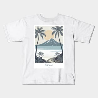 Vintage Hawaii Travel Poster Kids T-Shirt